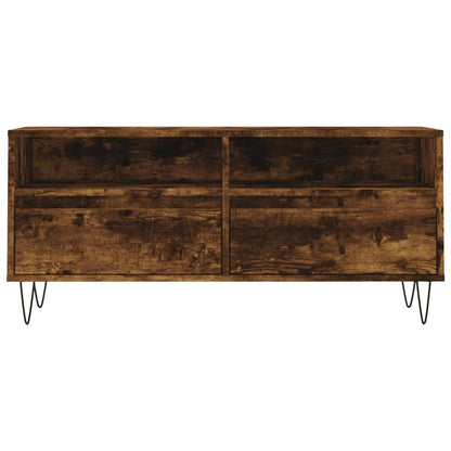 Tv-meubel 100x34,5x44,5 cm bewerkt hout gerookt eikenkleurig