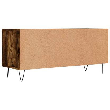 Tv-meubel 100x34,5x44,5 cm bewerkt hout gerookt eikenkleurig