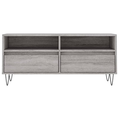 Tv-meubel 100x34,5x44,5 cm bewerkt hout grijs sonoma eikenkleur