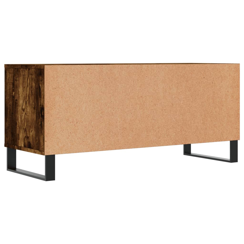 Tv-meubel 100x34,5x44,5 cm bewerkt hout gerookt eikenkleurig