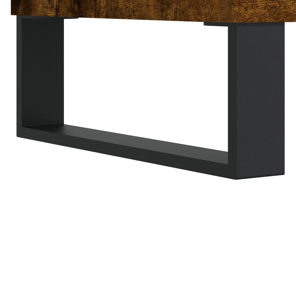 Tv-meubel 100x34,5x44,5 cm bewerkt hout gerookt eikenkleurig