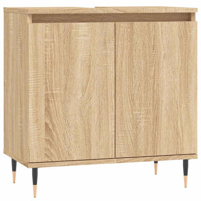 Badkamerkast 58x33x60 cm bewerkt hout sonoma eikenkleurig