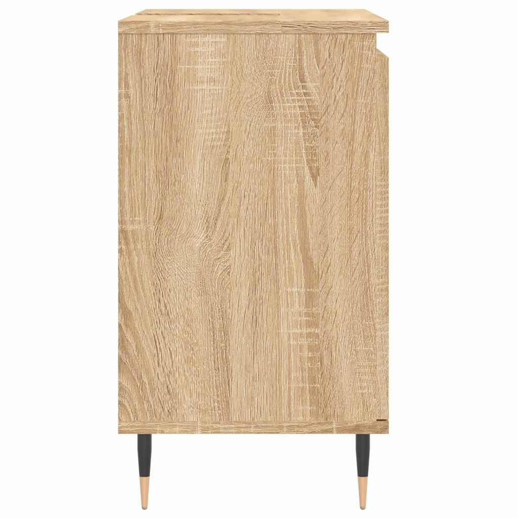 Badkamerkast 58x33x60 cm bewerkt hout sonoma eikenkleurig