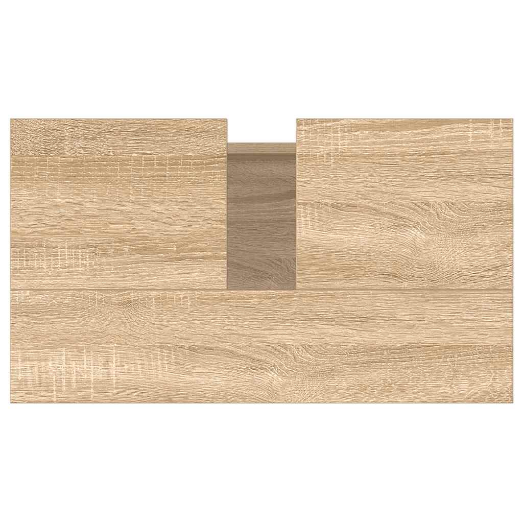 Badkamerkast 58x33x60 cm bewerkt hout sonoma eikenkleurig