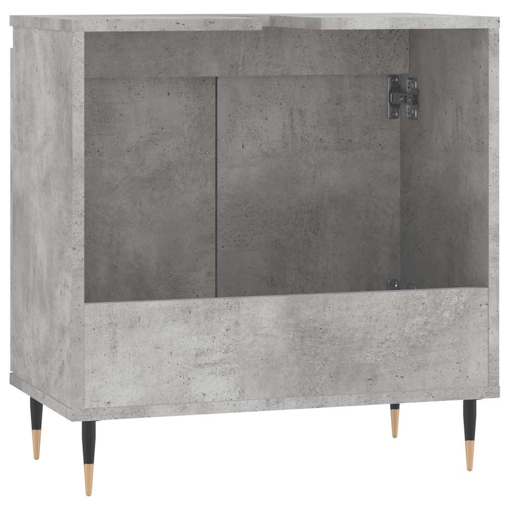 Badkamerkast 58x33x60 cm bewerkt hout betongrijs