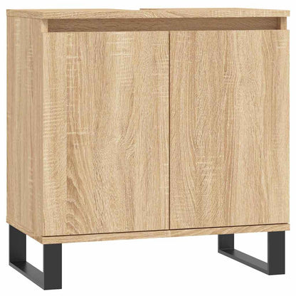 Badkamerkast 58x33x60 cm bewerkt hout sonoma eikenkleurig