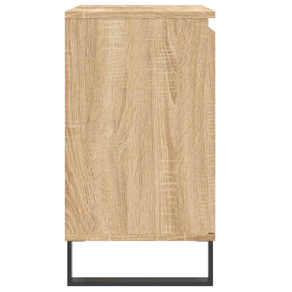 Badkamerkast 58x33x60 cm bewerkt hout sonoma eikenkleurig