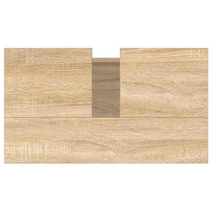 Badkamerkast 58x33x60 cm bewerkt hout sonoma eikenkleurig