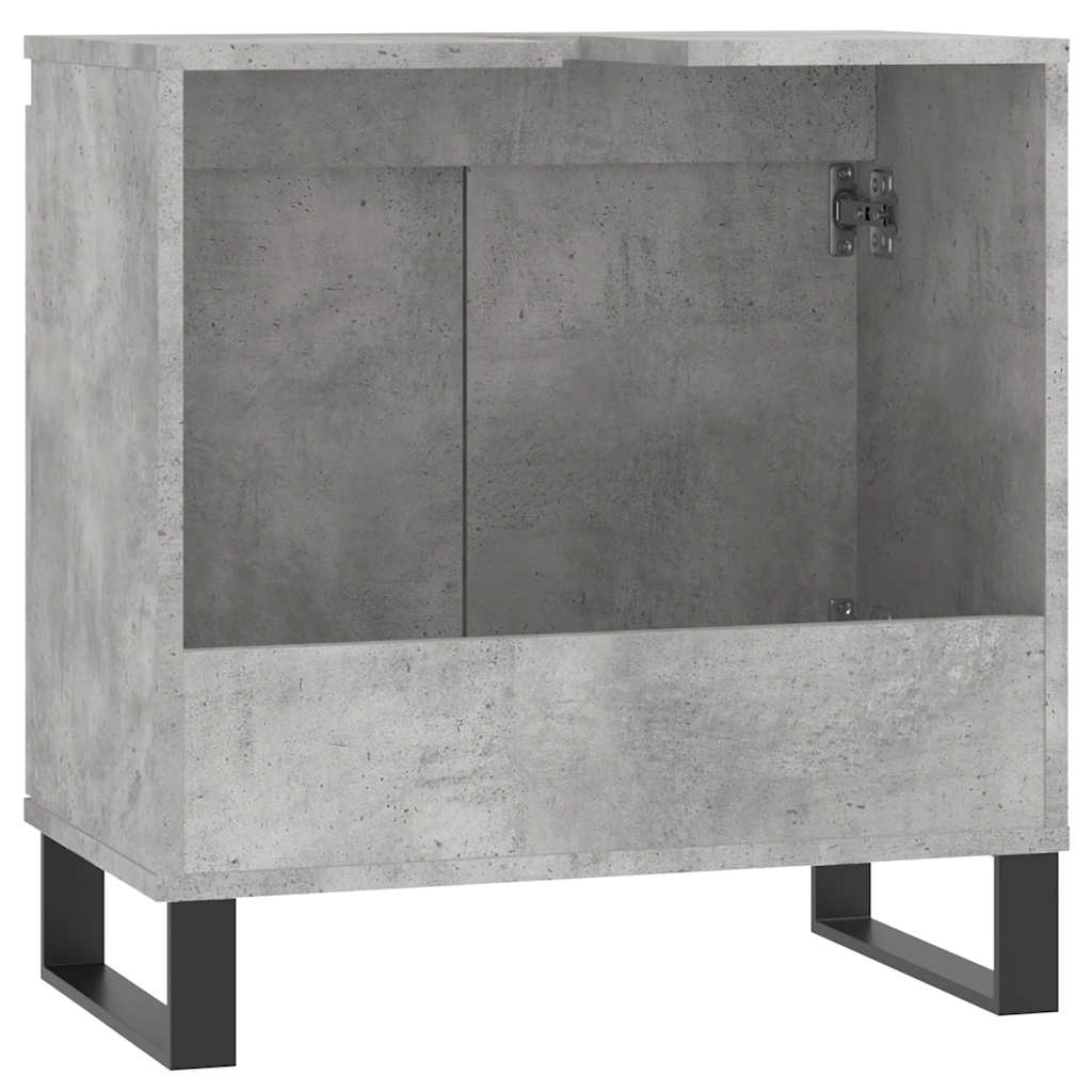 Badkamerkast 58x33x60 cm bewerkt hout betongrijs