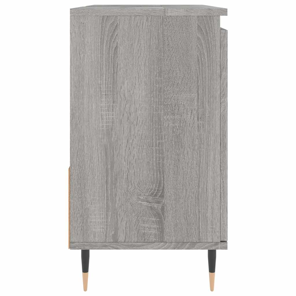 Badkamerkast 65x33x60 cm bewerkt hout grijs sonoma eikenkleurig