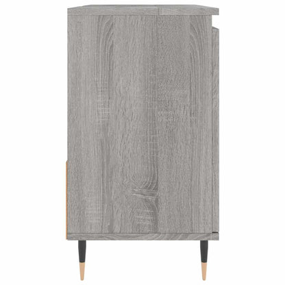 Badkamerkast 65x33x60 cm bewerkt hout grijs sonoma eikenkleurig