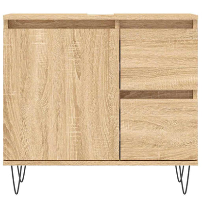 Badkamerkast 65x33x60 cm bewerkt hout sonoma eikenkleurig