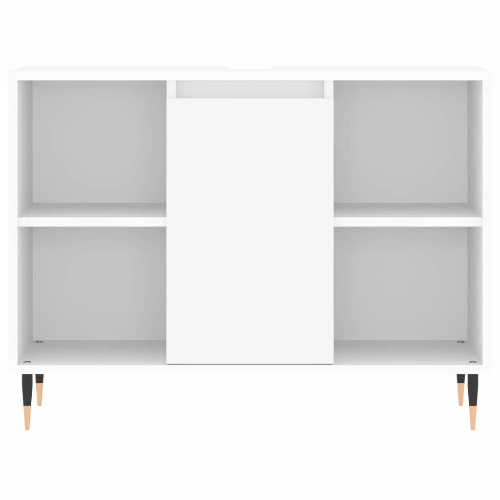 Badkamerkast 80x33x60 cm bewerkt hout wit