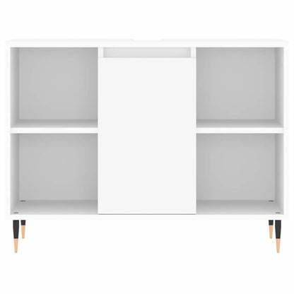 Badkamerkast 80x33x60 cm bewerkt hout wit