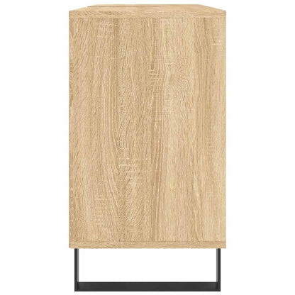 Badkamerkast 80x33x60 cm bewerkt hout sonoma eikenkleurig