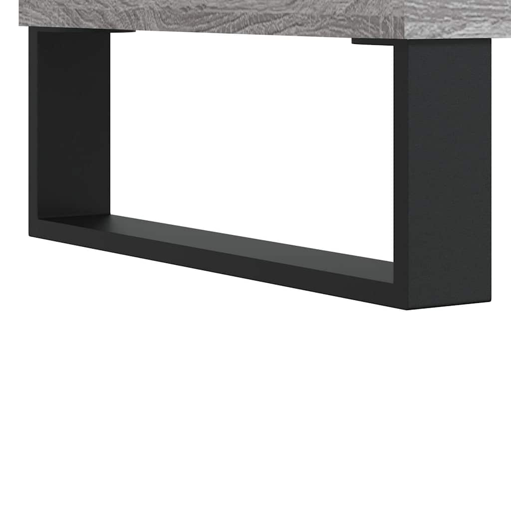 Badkamerkast 80x33x60 cm bewerkt hout grijs sonoma eikenkleurig