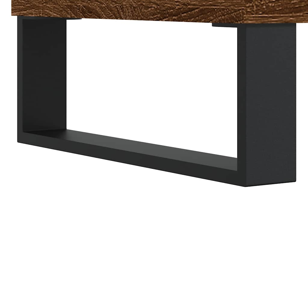 Badkamerkast 80x33x60 cm bewerkt hout bruin eikenkleur