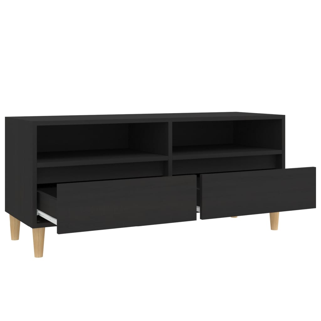 Tv-meubel 100x34,5x44,5 cm bewerkt hout zwart