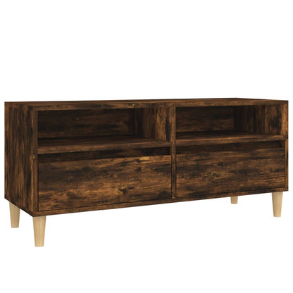 Tv-meubel 100x34,5x44,5 cm bewerkt hout gerookt eikenkleurig