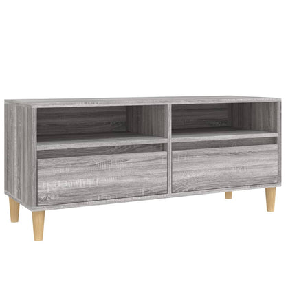 Tv-meubel 100x34,5x44,5 cm bewerkt hout grijs sonoma eikenkleur