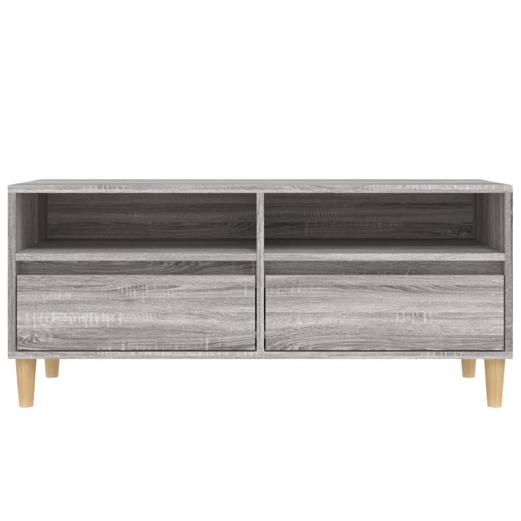 Tv-meubel 100x34,5x44,5 cm bewerkt hout grijs sonoma eikenkleur