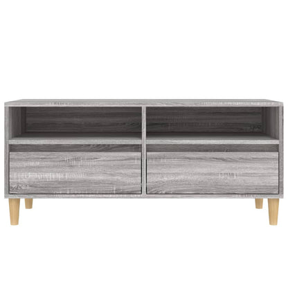 Tv-meubel 100x34,5x44,5 cm bewerkt hout grijs sonoma eikenkleur