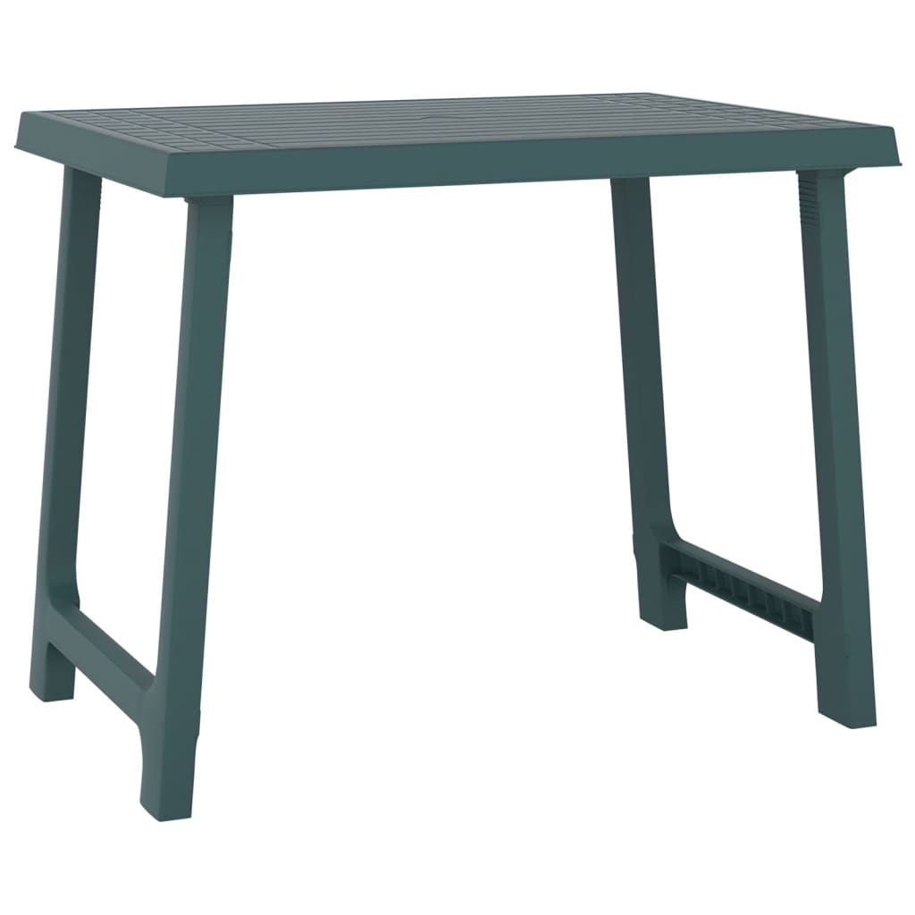 Campingtafel hout-look 79x56x64 cm PP groen