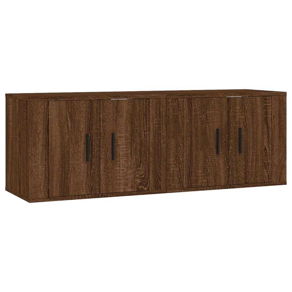 Tv-wandmeubels 2 st 57x34,5x40 cm bruin eikenkleur