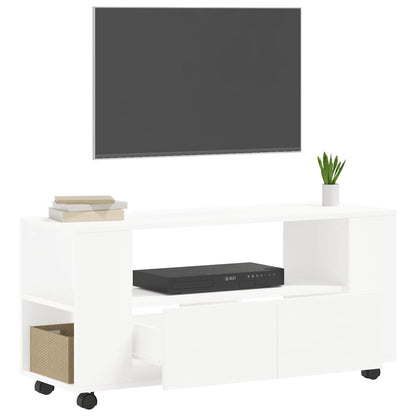 Tv-meubel 102x34,5x43 cm bewerkt hout wit