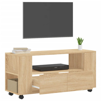 Tv-meubel 102x34,5x43 cm bewerkt hout sonoma eikenkleurig