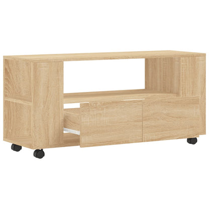 Tv-meubel 102x34,5x43 cm bewerkt hout sonoma eikenkleurig