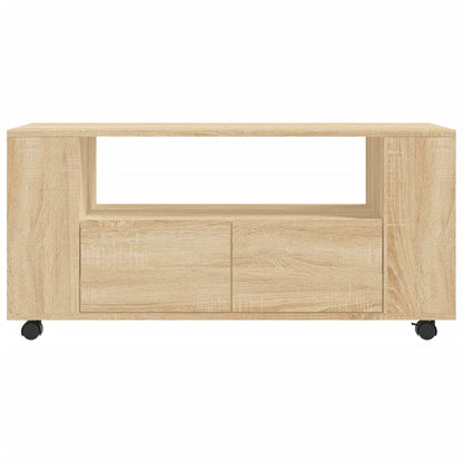 Tv-meubel 102x34,5x43 cm bewerkt hout sonoma eikenkleurig