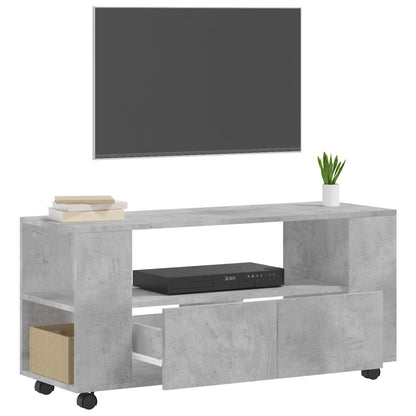 Tv-meubel 102x34,5x43 cm bewerkt hout betongrijs