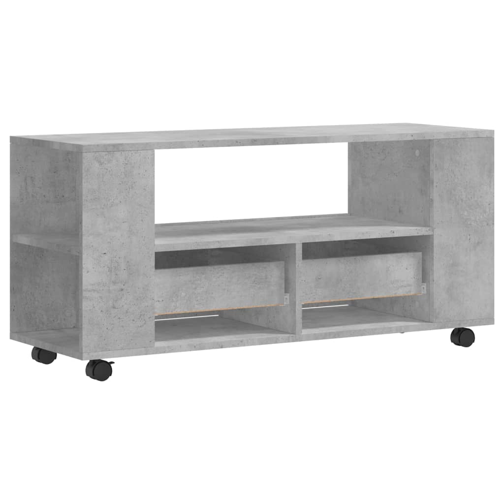 Tv-meubel 102x34,5x43 cm bewerkt hout betongrijs