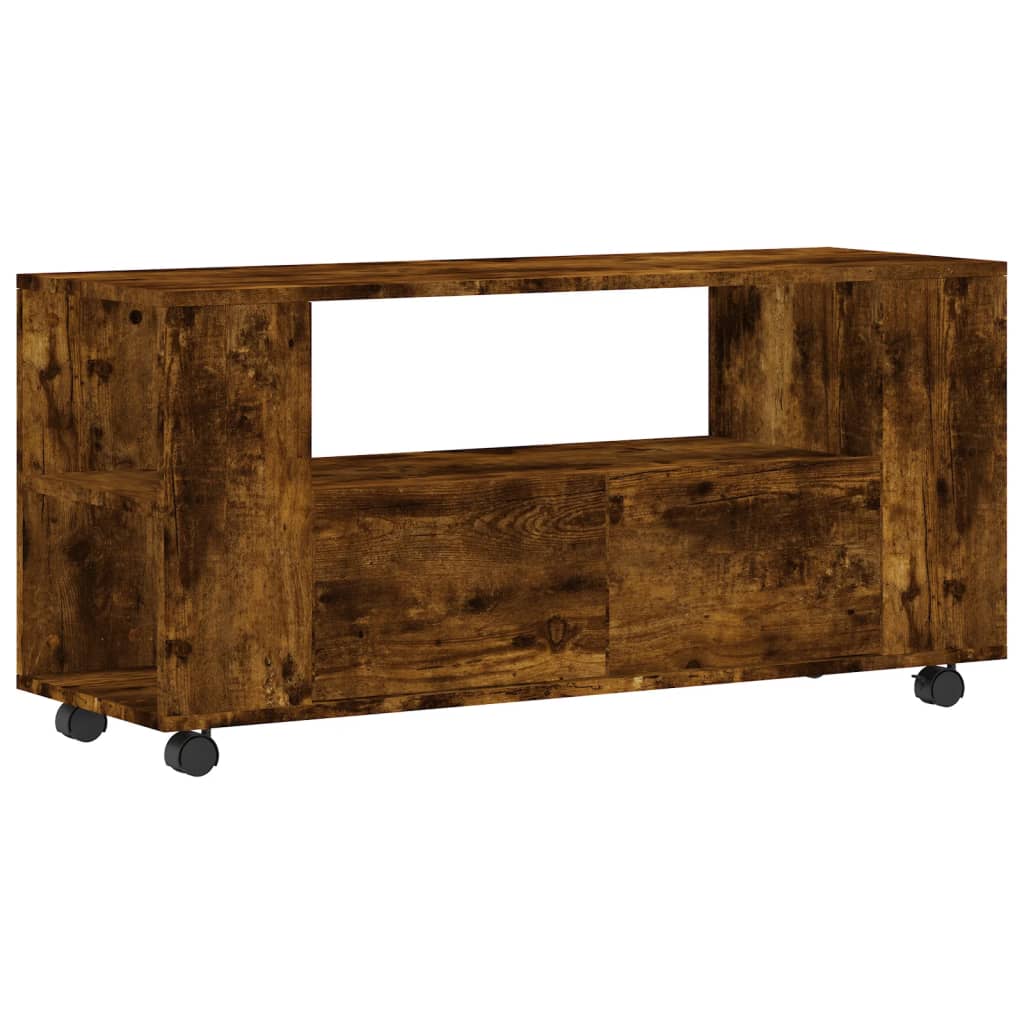 Tv-meubel 102x34,5x43 cm bewerkt hout gerookt eikenkleurig