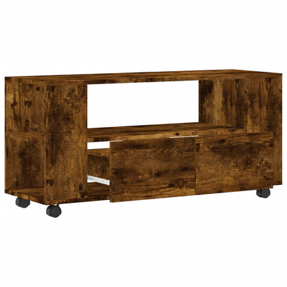 Tv-meubel 102x34,5x43 cm bewerkt hout gerookt eikenkleurig