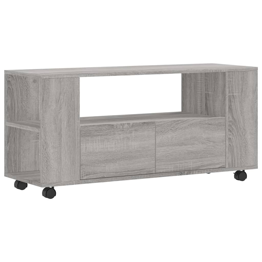 Tv-meubel 102x34,5x43 cm bewerkt hout grijs sonoma eikenkleurig