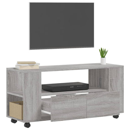 Tv-meubel 102x34,5x43 cm bewerkt hout grijs sonoma eikenkleurig