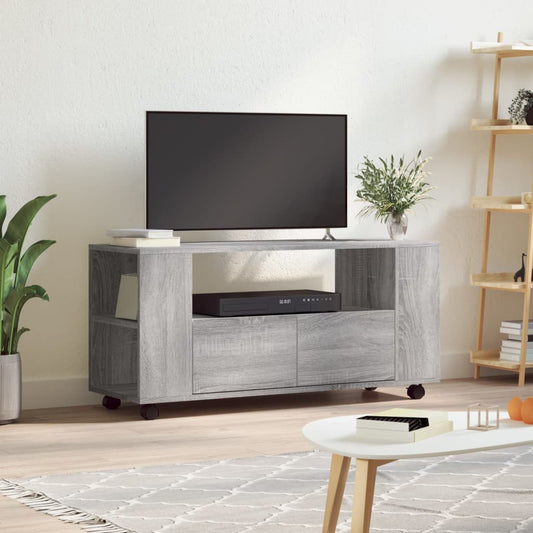 Tv-meubel 102x34,5x43 cm bewerkt hout grijs sonoma eikenkleurig