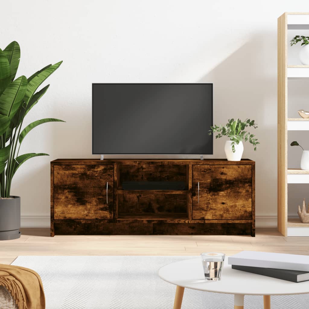 Tv-meubel 102x30x37,5 cm bewerkt hout gerookt eikenkleurig