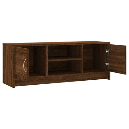 Tv-meubel 102x30x37,5 cm bewerkt hout bruin eikenkleur