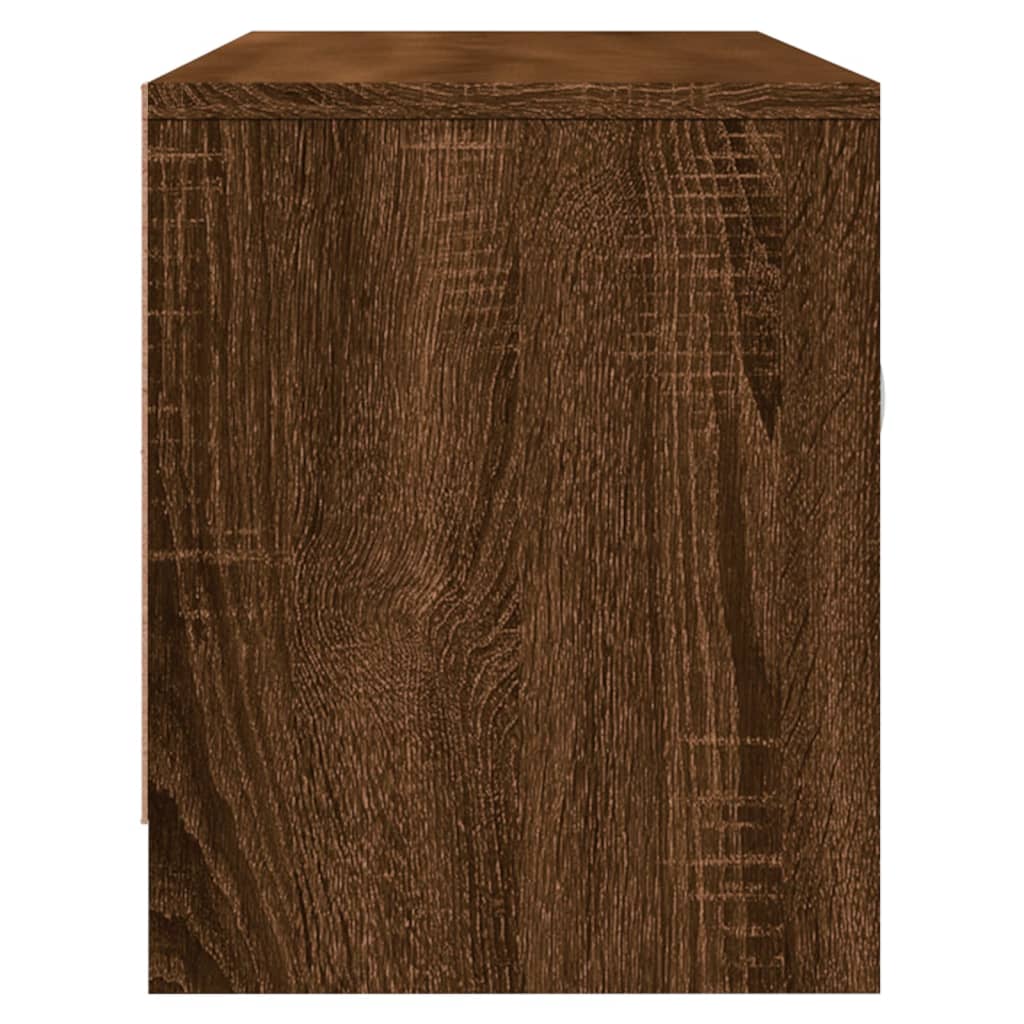 Tv-meubel 102x30x37,5 cm bewerkt hout bruin eikenkleur