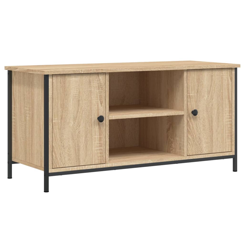 Tv-meubel 100x40x50 cm bewerkt hout sonoma eikenkleurig