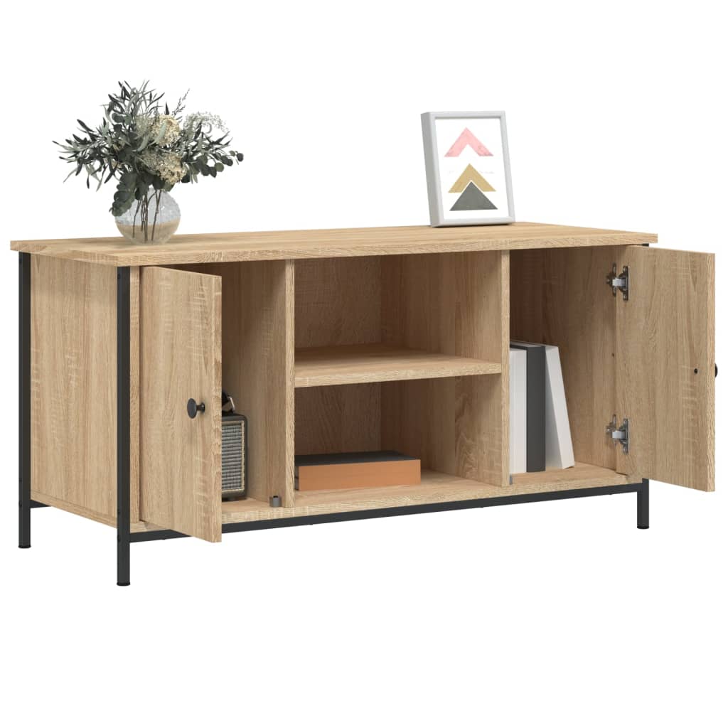 Tv-meubel 100x40x50 cm bewerkt hout sonoma eikenkleurig