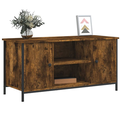 Tv-meubel 100x40x50 cm bewerkt hout gerookt eikenkleurig