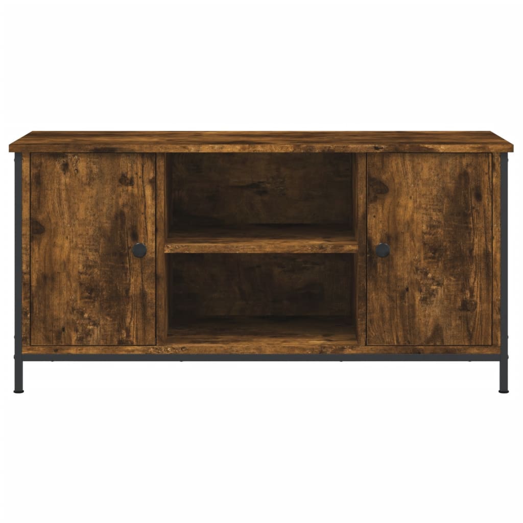 Tv-meubel 100x40x50 cm bewerkt hout gerookt eikenkleurig