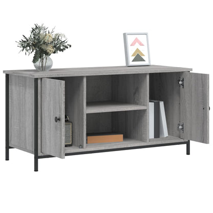 Tv-meubel 100x40x50 cm bewerkt hout grijs sonoma eikenkleurig