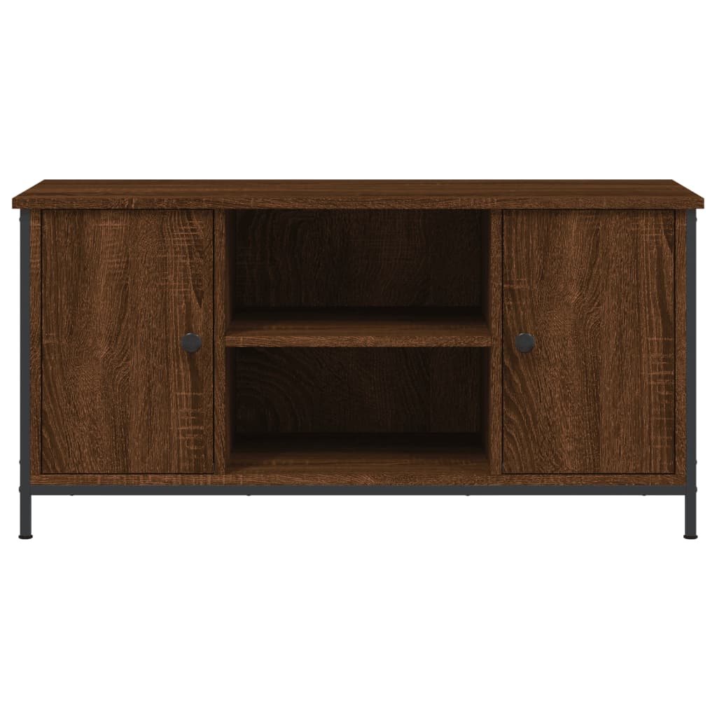 Tv-meubel 100x40x50 cm bewerkt hout bruin eikenkleur