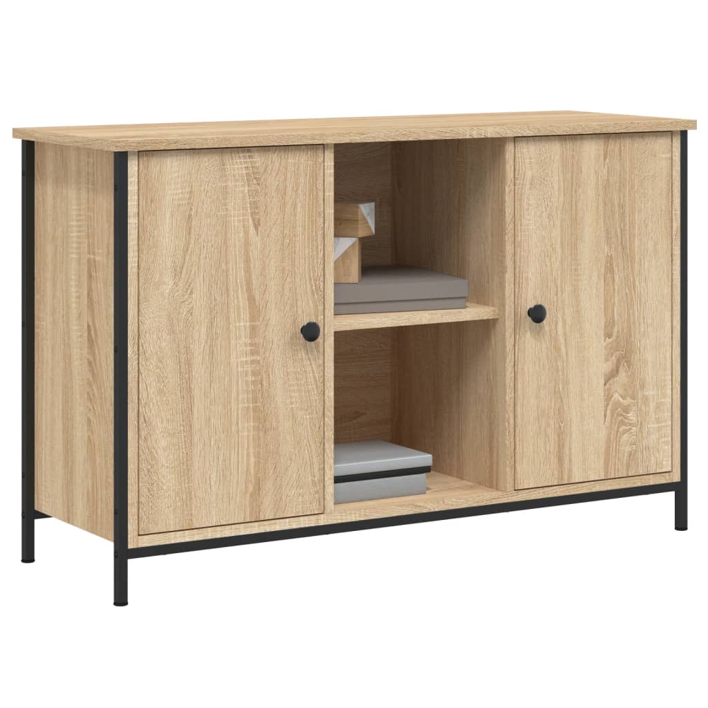 Tv-meubel 100x35x65 cm bewerkt hout sonoma eikenkleurig