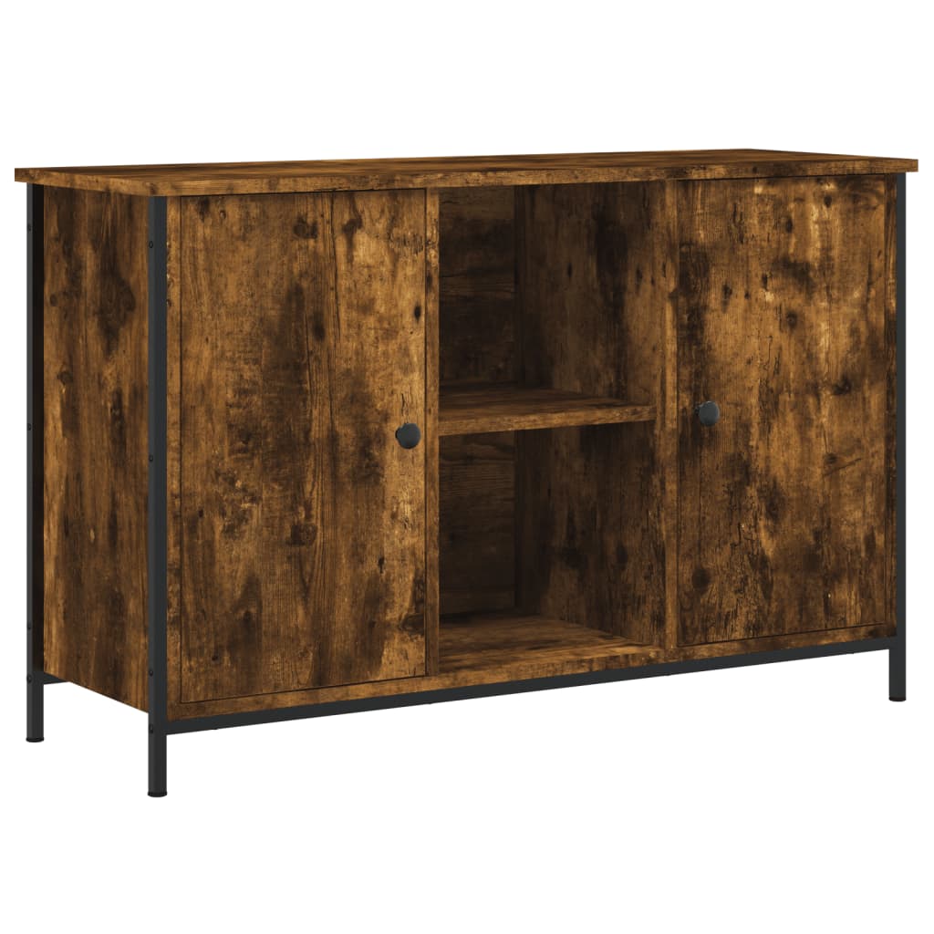 Tv-meubel 100x35x65 cm bewerkt hout gerookt eikenkleurig